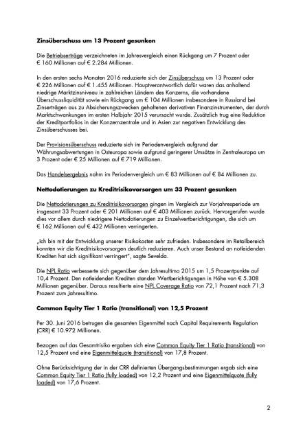 RBI: Presseinformation 1. Halbjahr 2016, Seite 2/5, komplettes Dokument unter http://boerse-social.com/static/uploads/file_1633_rbi_presseinformation_1_halbjahr_2016.pdf (18.08.2016) 