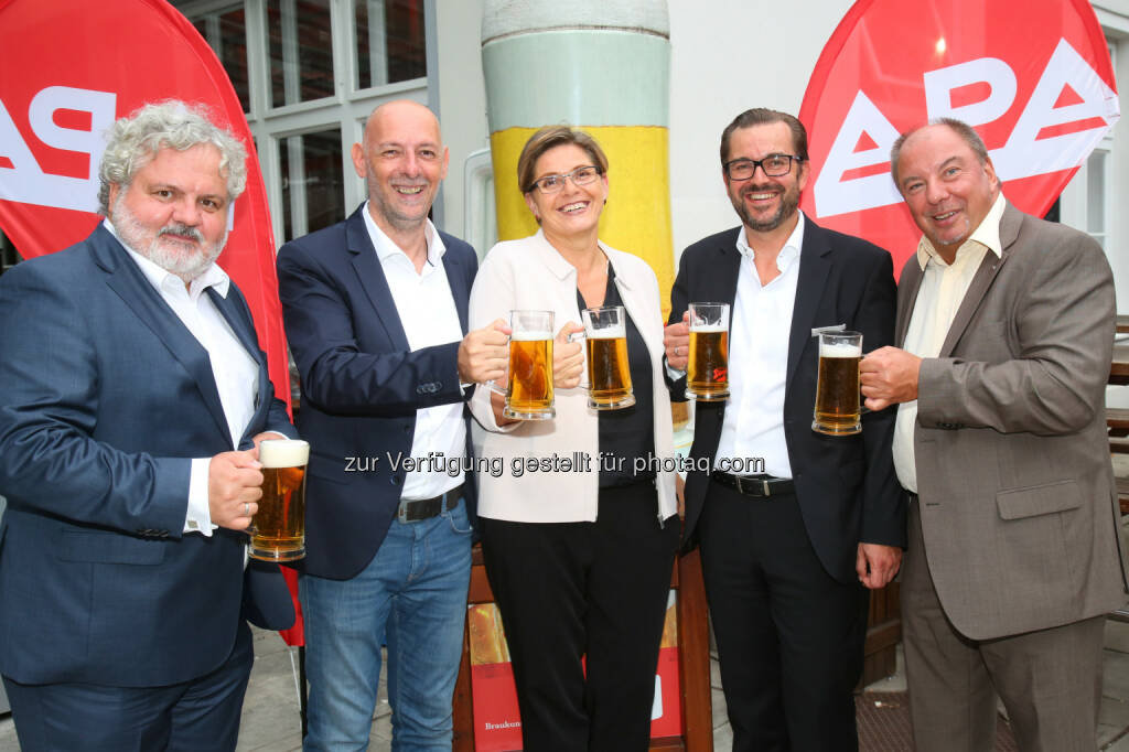 Johannes Bruckenberger, Marcus Hebein, Karin Thiller, Clemens Pig, Werner Müllner (alle APA), © APA-Fotoservice/Ludwig Schedl (30.08.2016) 