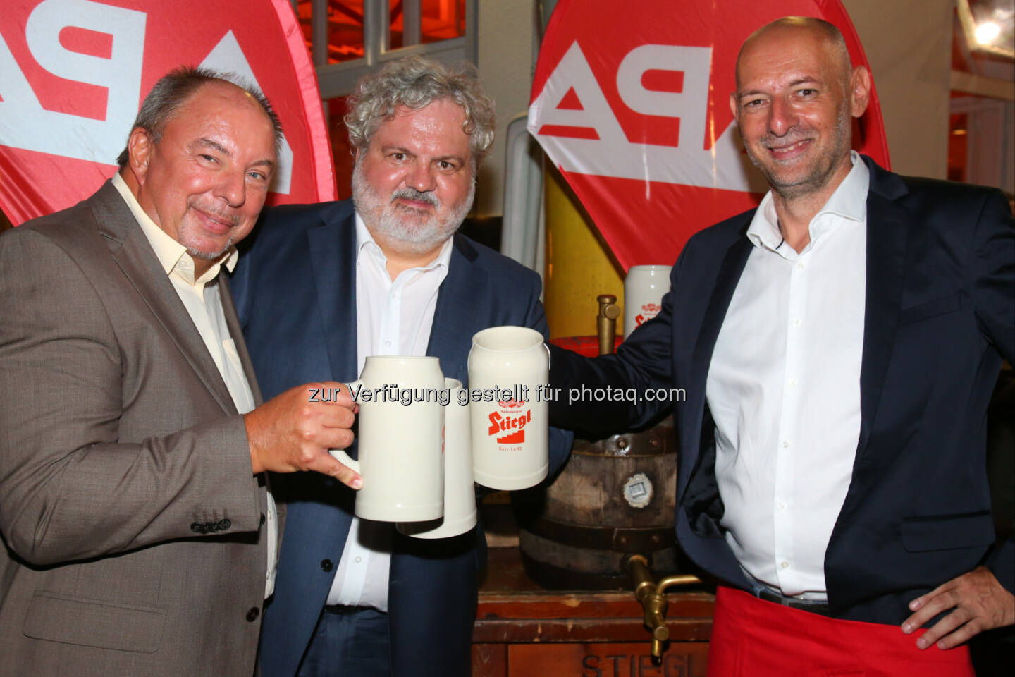 Werner Müllner, Johannes Bruckenberger und Marcus Hebein (stellvertretende APA-Chefredakteure)