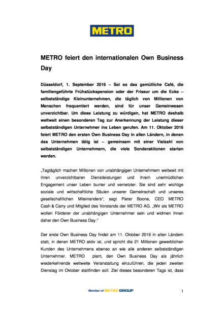 Metro feiert den internationalen Own Business Day, Seite 1/3, komplettes Dokument unter http://boerse-social.com/static/uploads/file_1708_metro_feiert_den_internationalen_own_business_day.pdf (01.09.2016) 