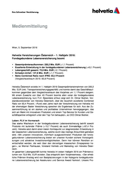 Helvetia Versicherungen Österreich – 1. Halbjahr 2016, Seite 1/3, komplettes Dokument unter http://boerse-social.com/static/uploads/file_1722_helvetia_versicherungen_osterreich_1_halbjahr_2016.pdf (05.09.2016) 