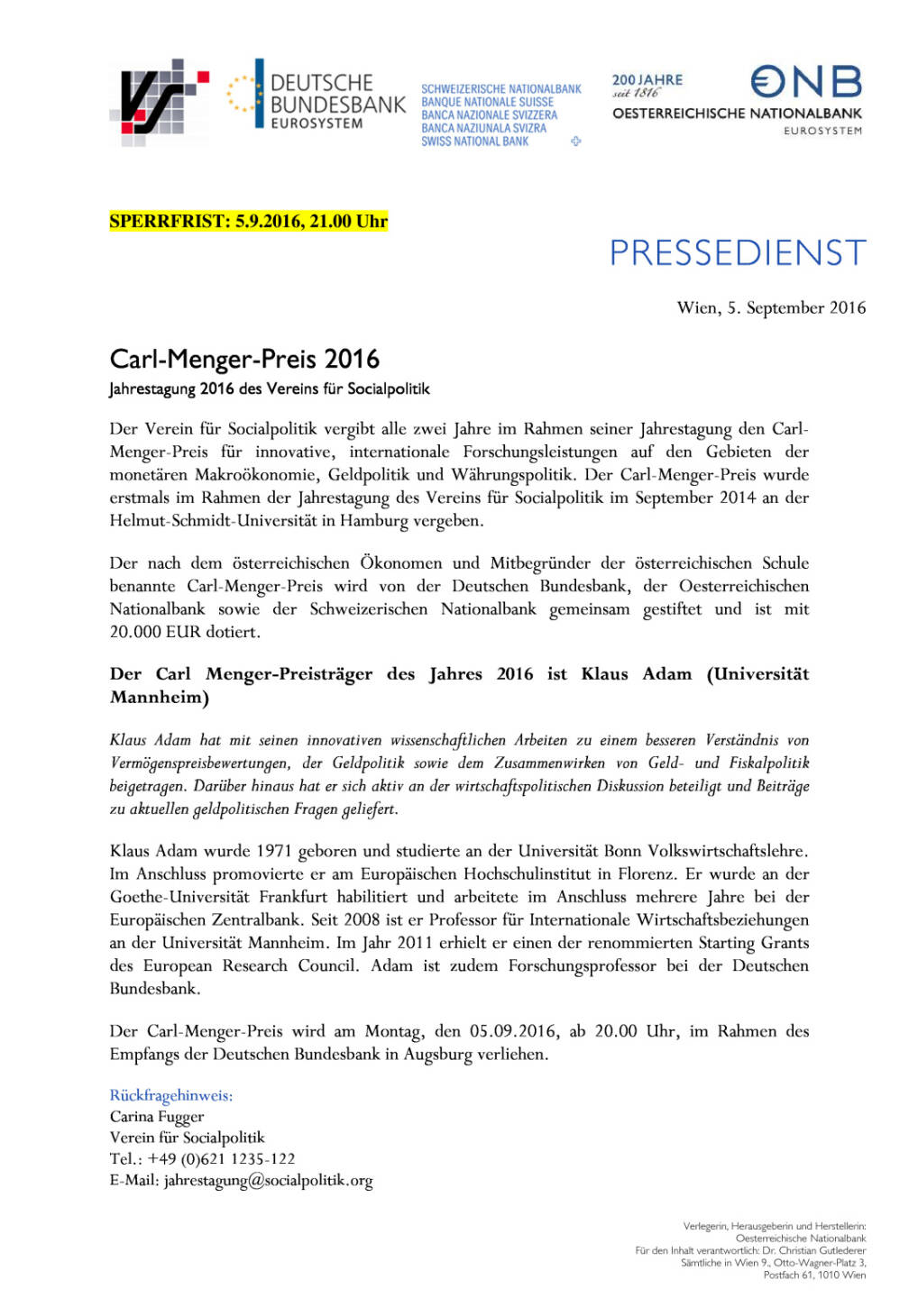 OeNB: Carl-Menger-Preis 2016, Seite 1/1, komplettes Dokument unter http://boerse-social.com/static/uploads/file_1728_oenb_carl-menger-preis_2016.pdf