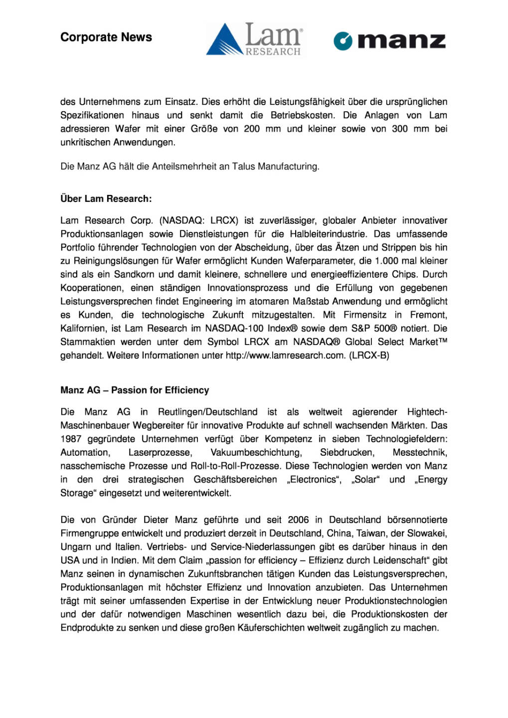 Manz-AG: Joint-Venture LAM-Research, Seite 2/3, komplettes Dokument unter http://boerse-social.com/static/uploads/file_1734_manz-ag_joint-venture_lam-research.pdf