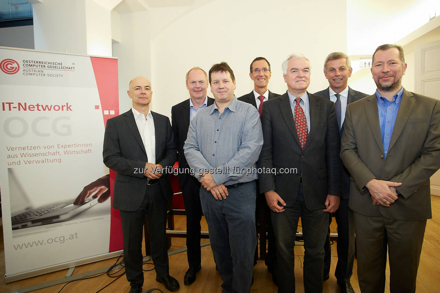 Harald Leitenmüller (Microsoft Österreich), Helmut Oszvald (IBM), Peter Lieber (VÖSI), Wolfgang Horak (ICT Austria), Gerald Futscheck (TU Wien), Martin Winkler (Oracle Österreich), Markus Klemen (OCG) : Bildung 4.0 als Schlüsselfaktor der Zukunft : Fotocredit: Österr. Computer Gesellschaft OCG/APA-Fotoservice/Preiss