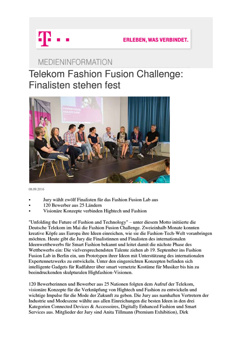 Telekom Fashion Fusion Challenge, Seite 1/2, komplettes Dokument unter http://boerse-social.com/static/uploads/file_1746_telekom_fashion_fusion_challenge.pdf