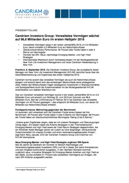 Candriam Investors Group: 1. Halbjahr 2016, Seite 1/2, komplettes Dokument unter http://boerse-social.com/static/uploads/file_1748_candriam_investors_group_1_halbjahr_2016.pdf (08.09.2016) 