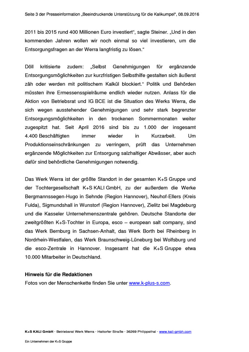 K+S AG Betriebsrat: Menschenkette im Werratal, Seite 3/4, komplettes Dokument unter http://boerse-social.com/static/uploads/file_1751_ks_ag_betriebsrat_menschenkette_im_werratal.pdf