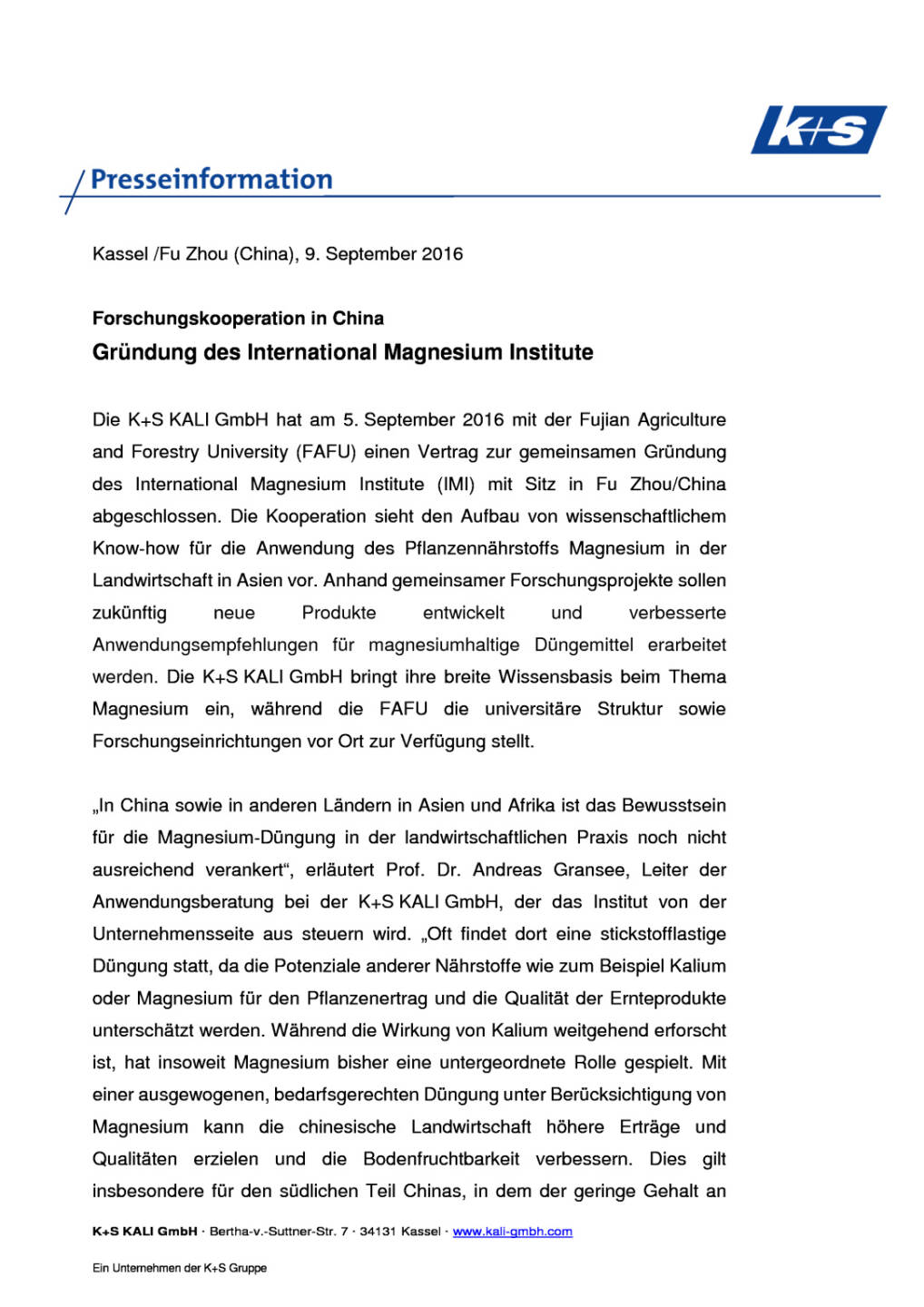 K+S AG: Forschungskooperation in China, Seite 1/2, komplettes Dokument unter http://boerse-social.com/static/uploads/file_1755_ks_ag_forschungskooperation_in_china.pdf