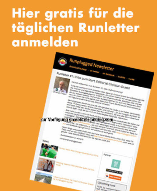 Die #1 vom neuen Runletter ist heute erschienen, http://www.runplugged.com/newsletter (10.09.2016) 