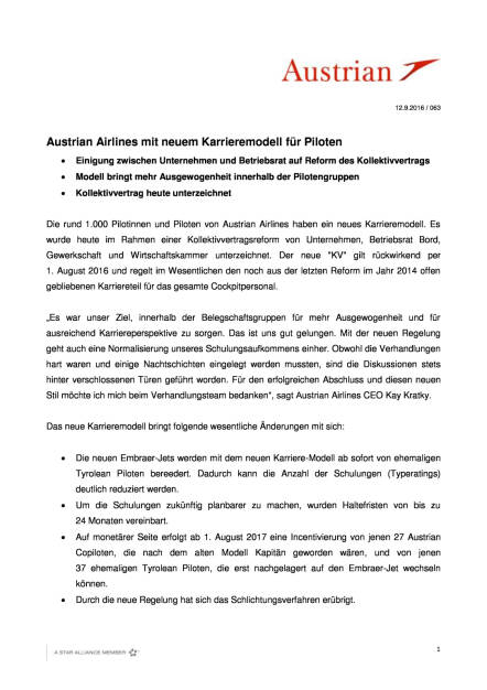 Austrian Airlines: Neues Karrieremodell für Piloten, Seite 1/2, komplettes Dokument unter http://boerse-social.com/static/uploads/file_1765_austrian_airlines_neues_karrieremodell_fur_piloten.pdf (13.09.2016) 