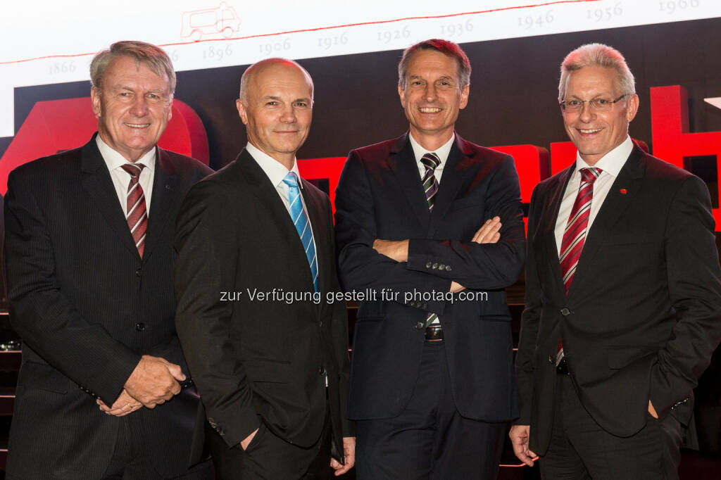 Alfred Hutterer (Aufsichtsratsvorsitzender), Günter Kitzmüller (Vorstand), Dieter Siegel (CEO), Gottfried Brunbauer (Vorstand) , © Eric Krügl (16.09.2016) 