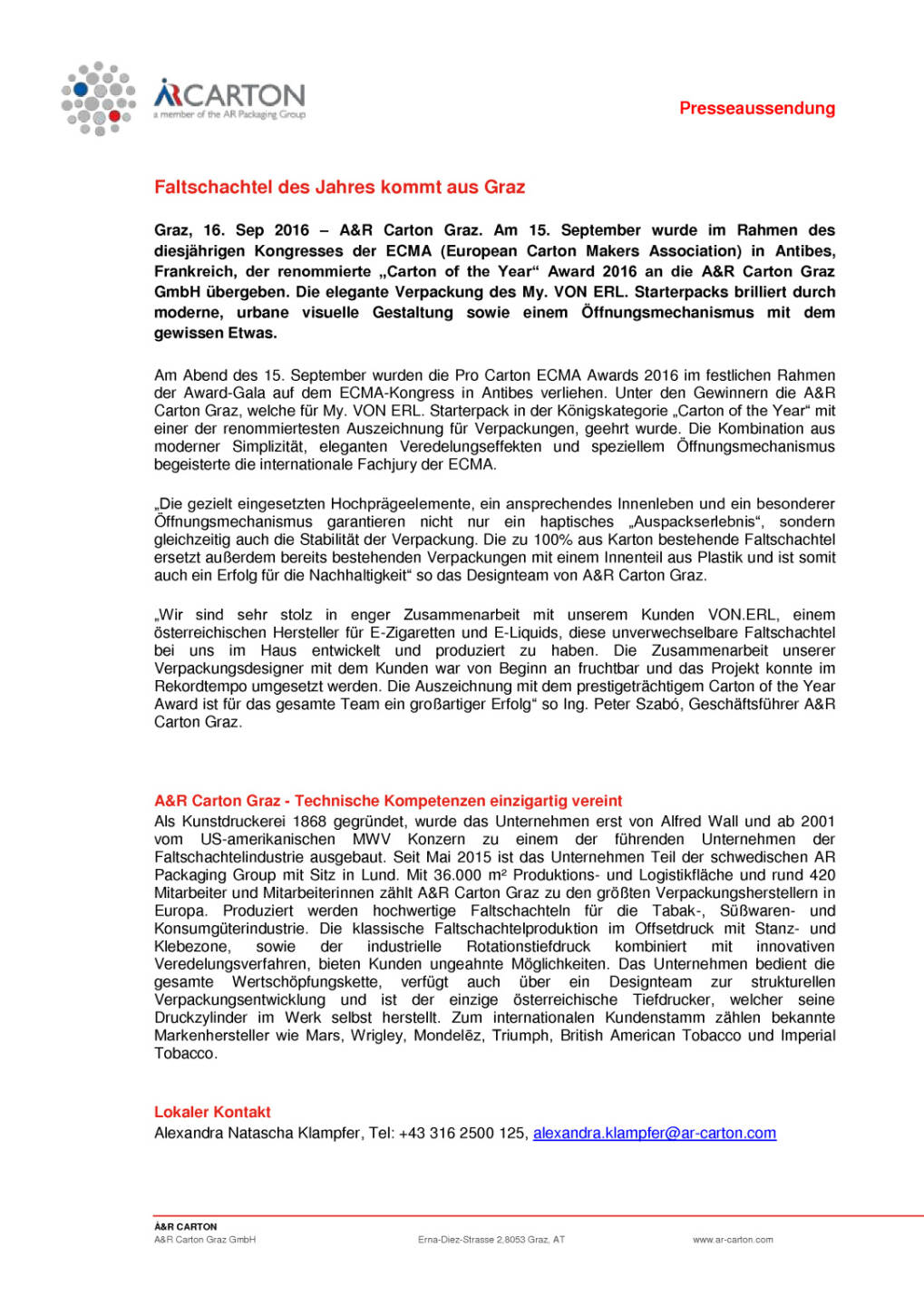  A&R Carton Graz: Faltschachtel des Jahres, Seite 1/1, komplettes Dokument unter http://boerse-social.com/static/uploads/file_1786__ar_carton_graz_faltschachtel_des_jahres.pdf