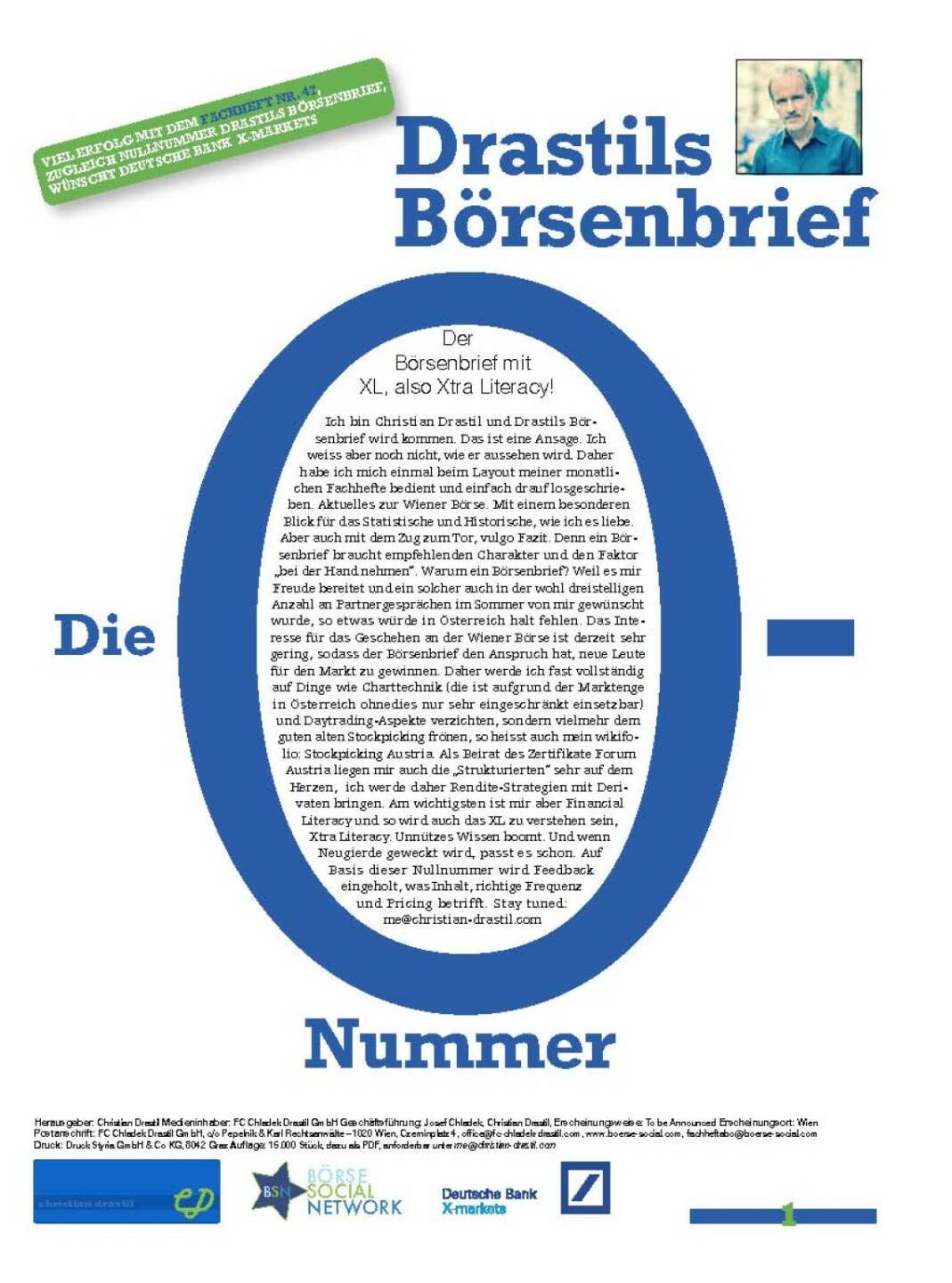 Drastils Börsenbrief / Fachheft 47  - Die Null-Nummer