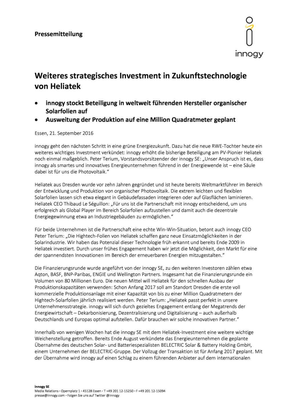 innogy: Investment in Zukunftstechnologie von Heliatek, Seite 1/3, komplettes Dokument unter http://boerse-social.com/static/uploads/file_1813_innogy_investment_in_zukunftstechnologie_von_heliatek.pdf