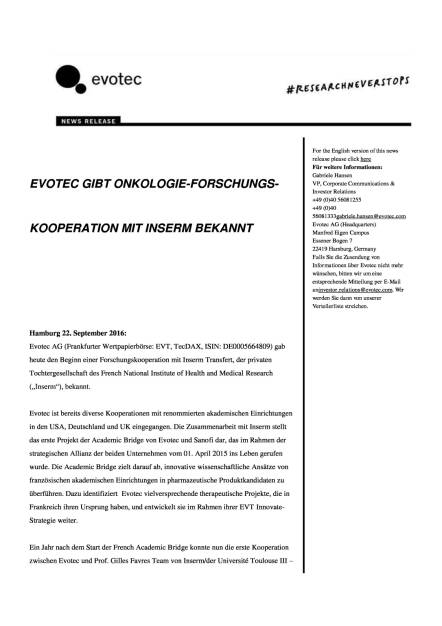 Evotec: Onkologie-Forschungs-Kooperation mit Inserm, Seite 1/3, komplettes Dokument unter http://boerse-social.com/static/uploads/file_1815_evotec_onkologie-forschungs-kooperation_mit_inserm.pdf (22.09.2016) 