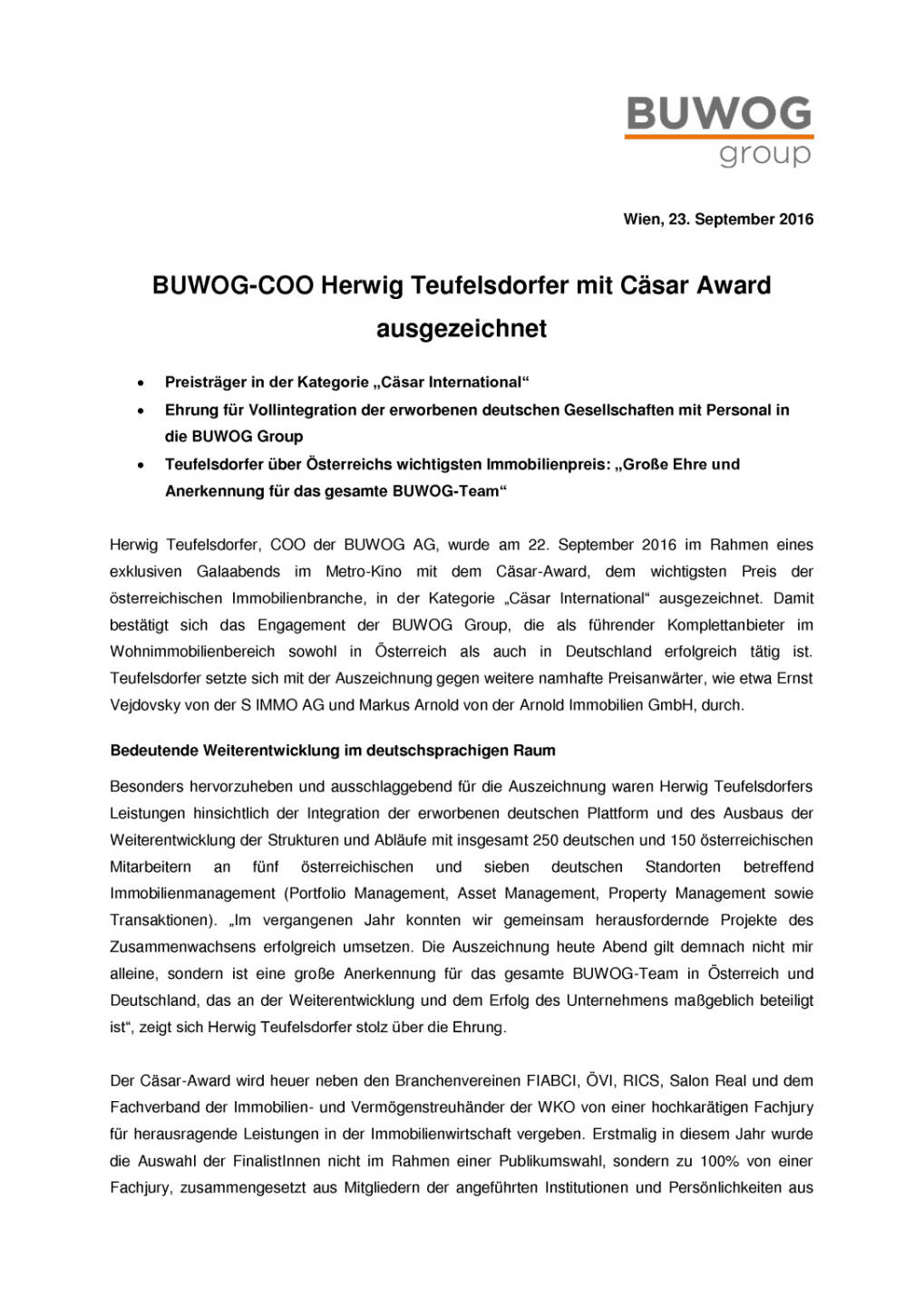 Buwog: COO Herwig Teufelsdorfer mit Cäsar Award ausgezeichnet, Seite 1/2, komplettes Dokument unter http://boerse-social.com/static/uploads/file_1826_buwog_coo_herwig_teufelsdorfer_mit_casar_award_ausgezeichnet.pdf