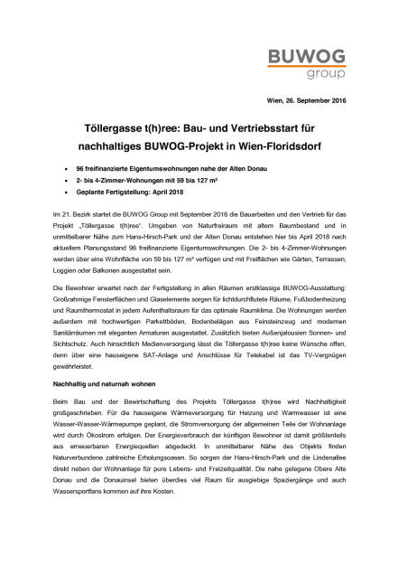 Buwog-Projekt in Wien-Floridsdorf, Seite 1/2, komplettes Dokument unter http://boerse-social.com/static/uploads/file_1829_buwog-projekt_in_wien-floridsdorf.pdf (26.09.2016) 