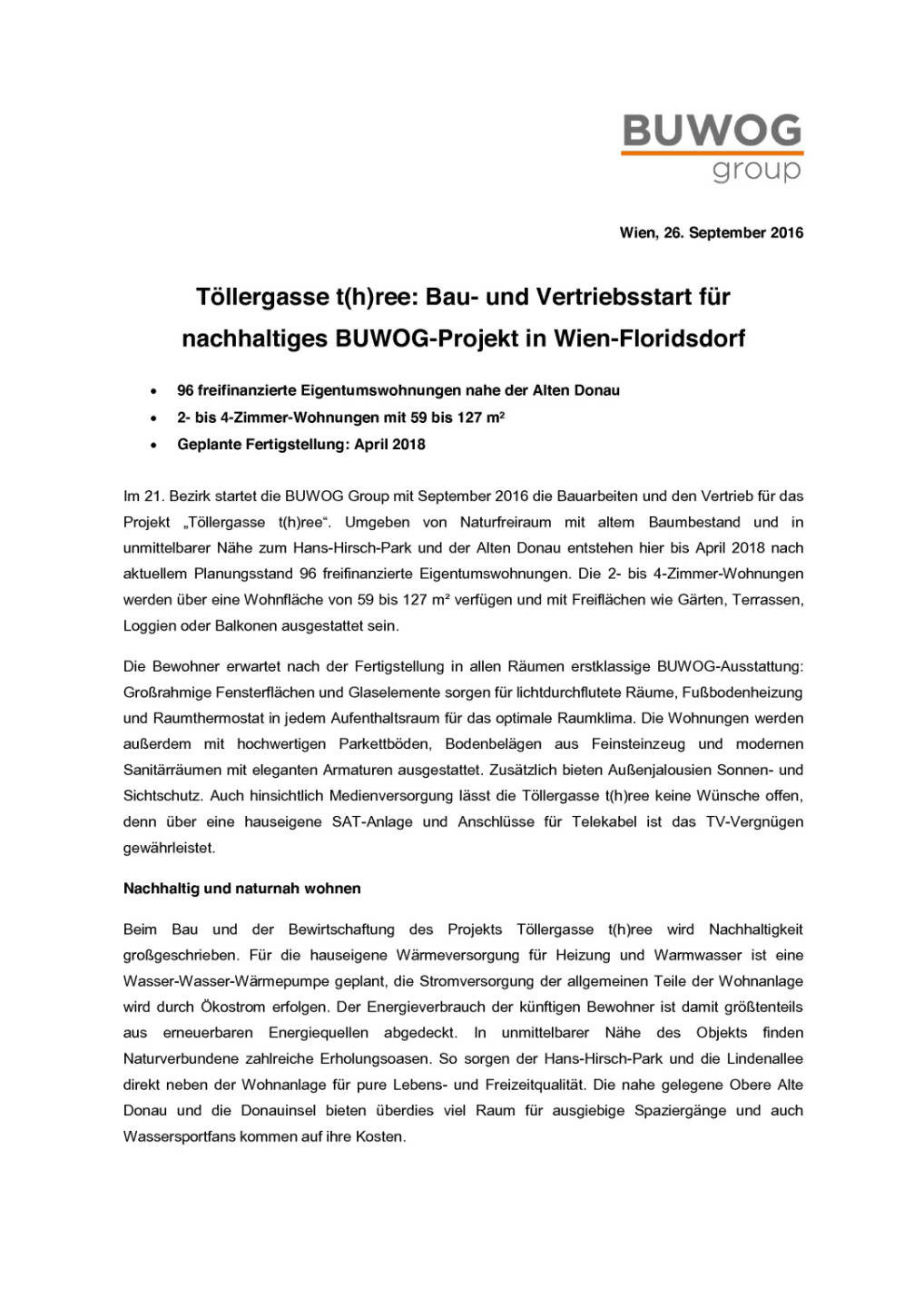 Buwog-Projekt in Wien-Floridsdorf, Seite 1/2, komplettes Dokument unter http://boerse-social.com/static/uploads/file_1829_buwog-projekt_in_wien-floridsdorf.pdf