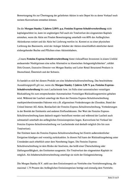 Morgan Stanley 3 Jahres Festzins Express Schuldverschreibung auf die United Internet AG-Aktie, Seite 2/5, komplettes Dokument unter http://boerse-social.com/static/uploads/file_1831_morgan_stanley_3_jahres_festzins_express_schuldverschreibung_auf_die_united_internet_ag-aktie.pdf (26.09.2016) 