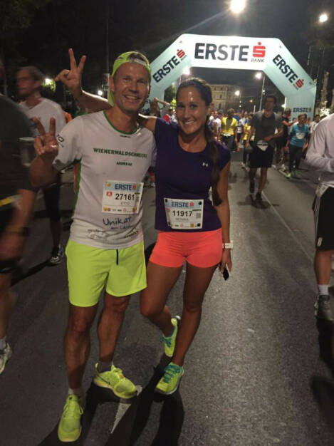 beim erste bank vienna night run 2016 mit Andreas Schweighofer von den Wienerwaldschnecken (28.09.2016) 