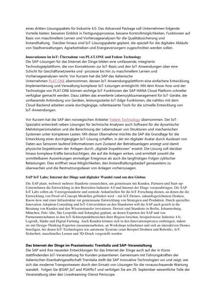 SAP: Netzwerk SAP IoT Labs, Seite 2/3, komplettes Dokument unter http://boerse-social.com/static/uploads/file_1841_sap_netzwerk_sap_iot_labs.pdf (28.09.2016) 