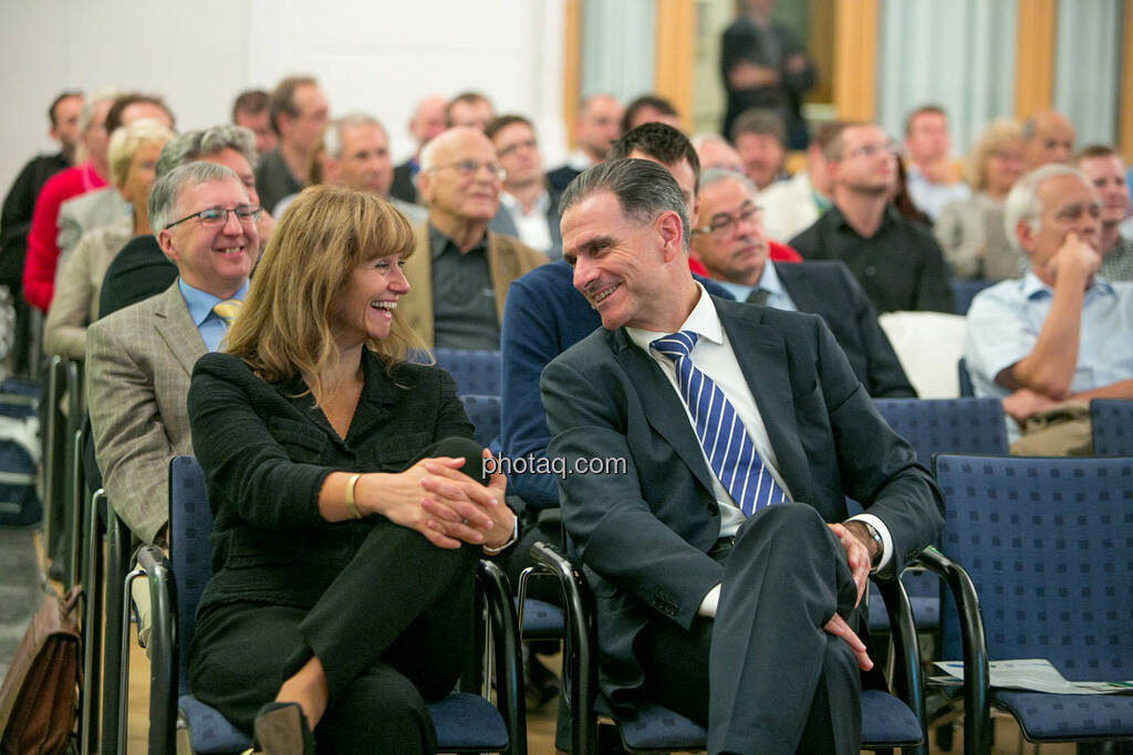 Elke Koch (AT&S), Peter Haidenek (Polytec), © Martina Draper/photaq (29.09.2016) 