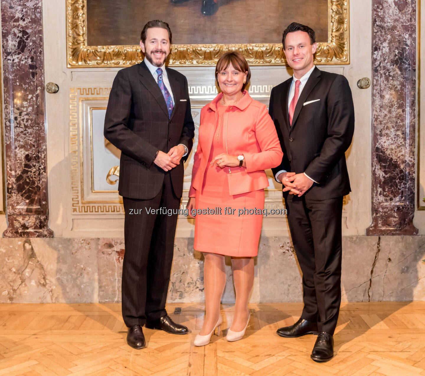 Harald Mahrer (Staatssekretär), Herta Stockbauer (Vorstandsvorsitzende der BKS Bank), Christoph Boschan (Vorstandsvorsitzender der Wiener Börse)