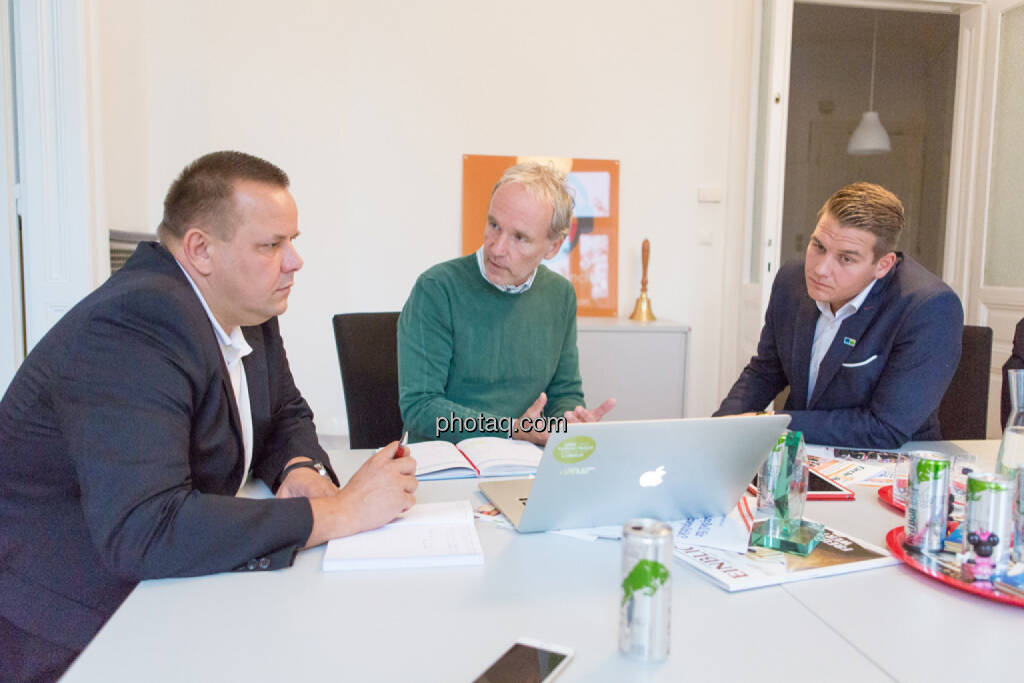 Erwin Stricker (Cleen Energy), Christian Drastil (BSN), Lukas Scherzenlehner (Cleen Energy), © Martina Draper/photaq (06.10.2016) 