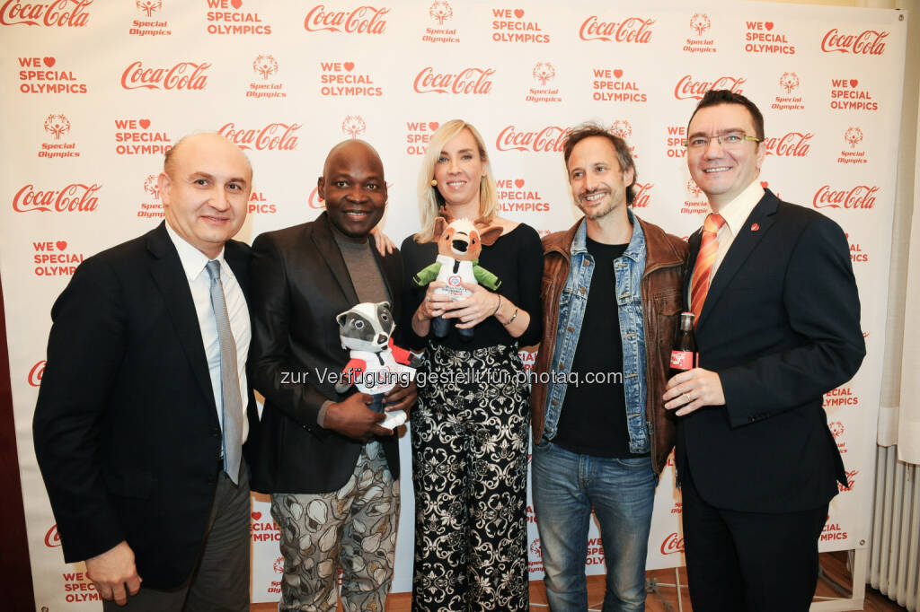 Ali Rahimi, George Alaba, Nadja Bernhard, Michael Ostrowski, Adrian Cernautan, © Coca-Cola/andibruckner.com (18.10.2016) 