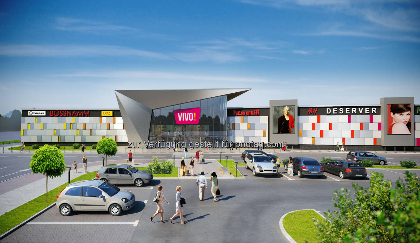 Visualisierung VIVO!, Krosno, Polen : Immofinanz errichtet in der polnischen Stadt Krosno ein weiteres Shopping Center ihrer Marke VIVO! : Fotocredit ©Immofinanz/Vivo!