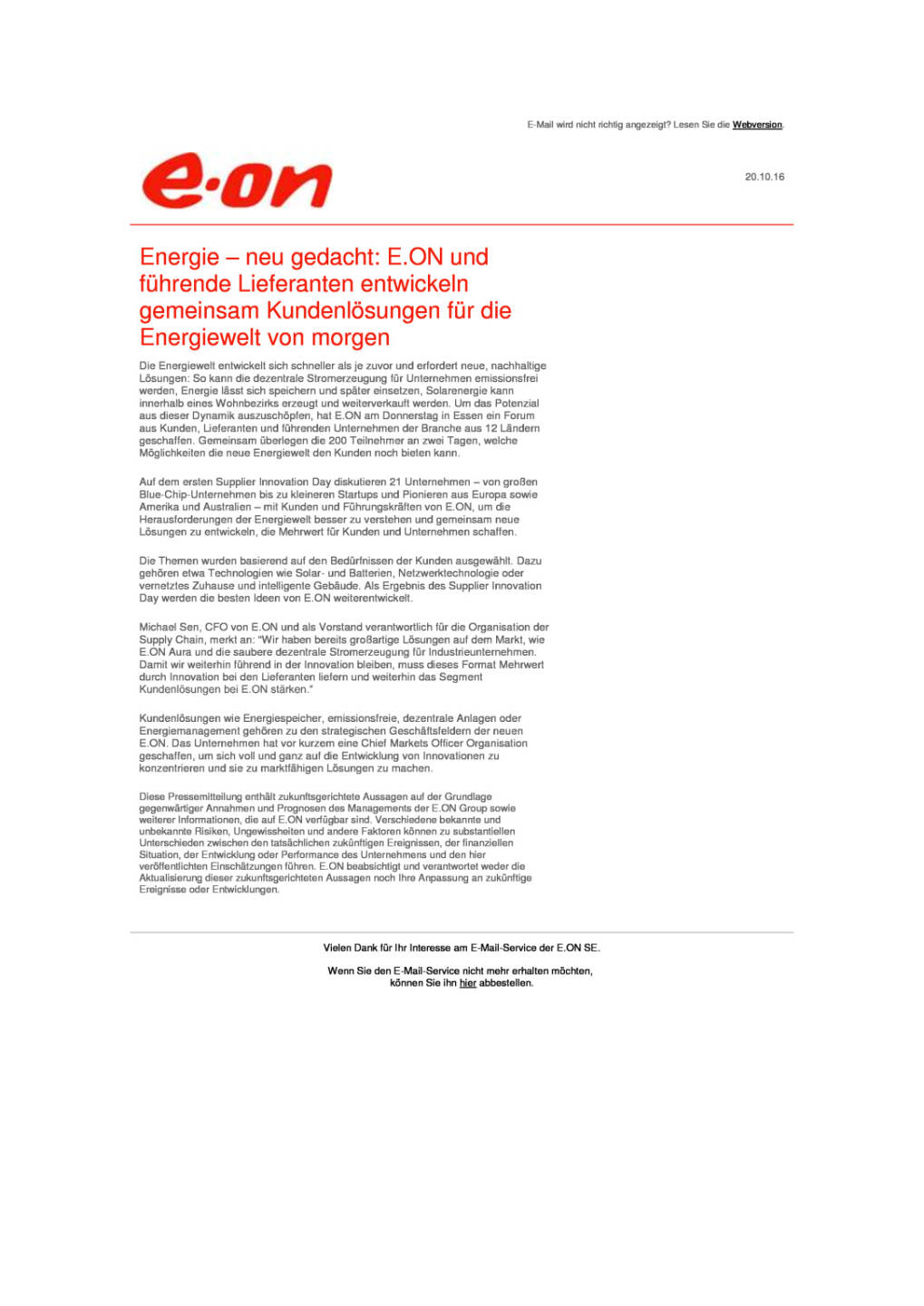 E.ON: Kundenlösungen für die Energiewelt von morgen, Seite 1/1, komplettes Dokument unter http://boerse-social.com/static/uploads/file_1917_eon_kundenlosungen_fur_die_energiewelt_von_morgen.pdf