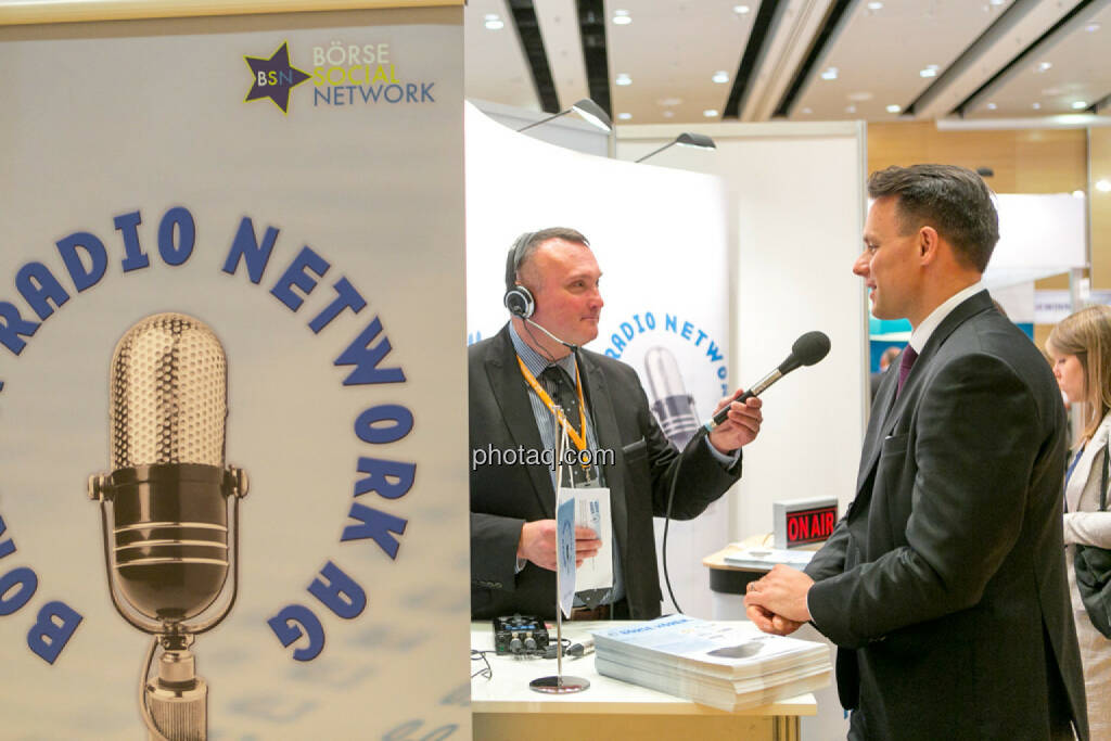 Peter Heinrich (Börsenradio), Christoph Boschan (Wiener Börse), © Martina Draper/photaq (20.10.2016) 