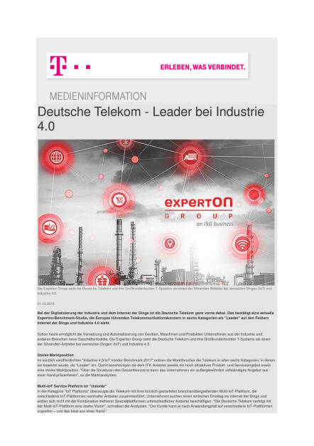 Deutsche Telekom - Leader bei Industrie 4.0, Seite 1/2, komplettes Dokument unter http://boerse-social.com/static/uploads/file_1919_deutsche_telekom_-_leader_bei_industrie_40.pdf (21.10.2016) 