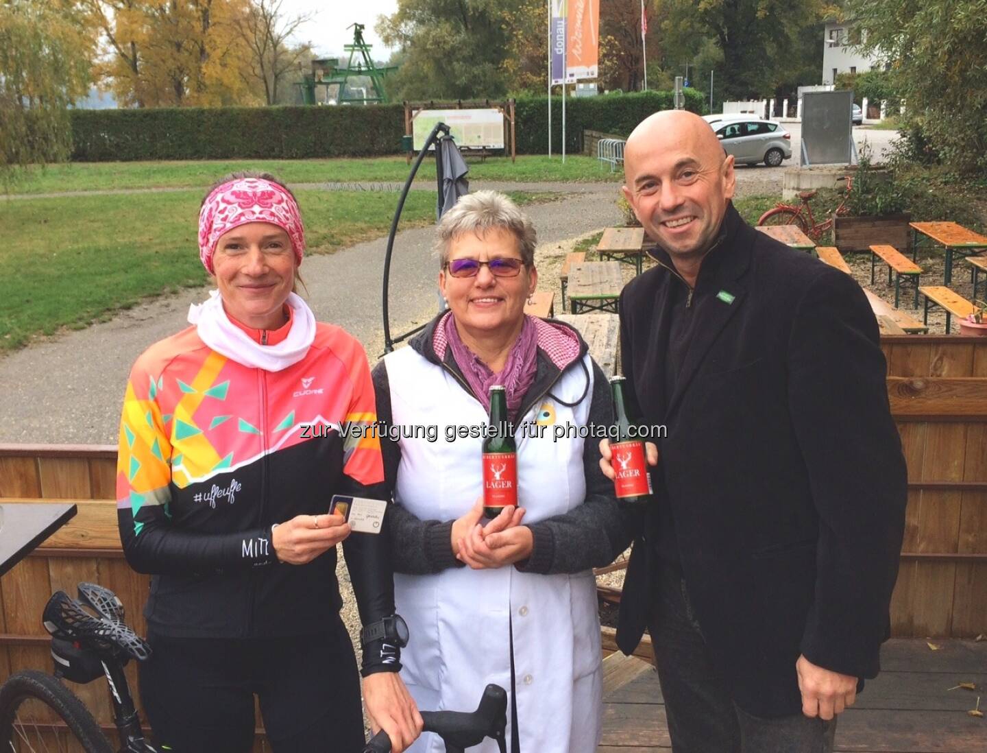 mit Frau Lukic (Donaublick) und Herrn Aistleitner von Hubertus Bräu