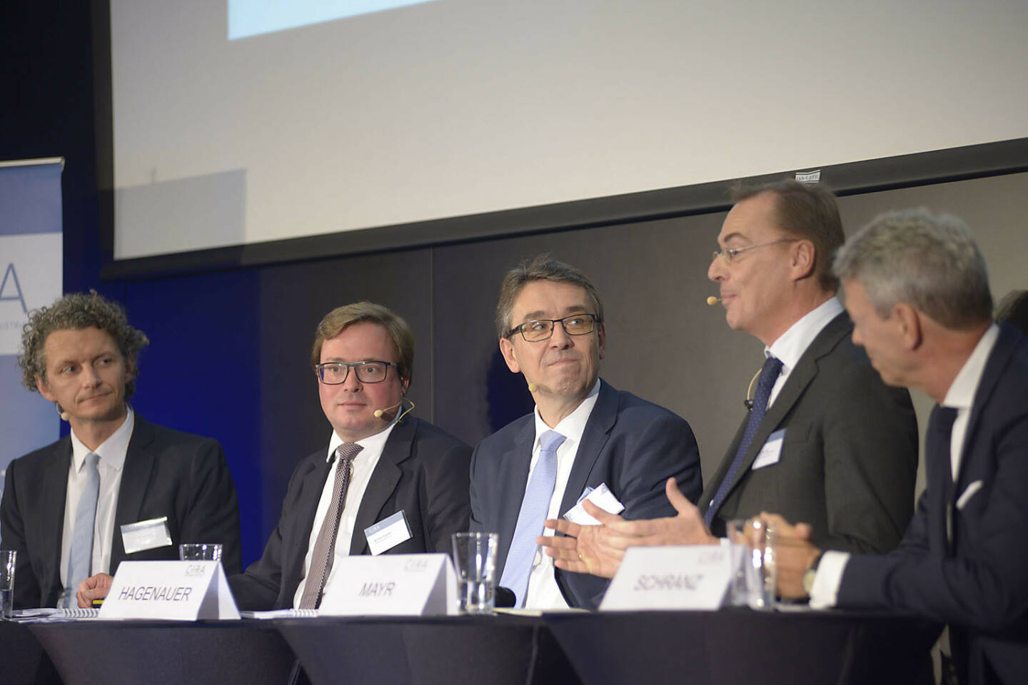 Andreas Posavac (Ipreo), Michael Sieghart (Petrus Advisers), Harald Hagenauer (Österreichische Post), Andreas Mayr (Dorda Brugger Jordis), Ronald Schranz (Brunswick Austria & CEE GmbH)