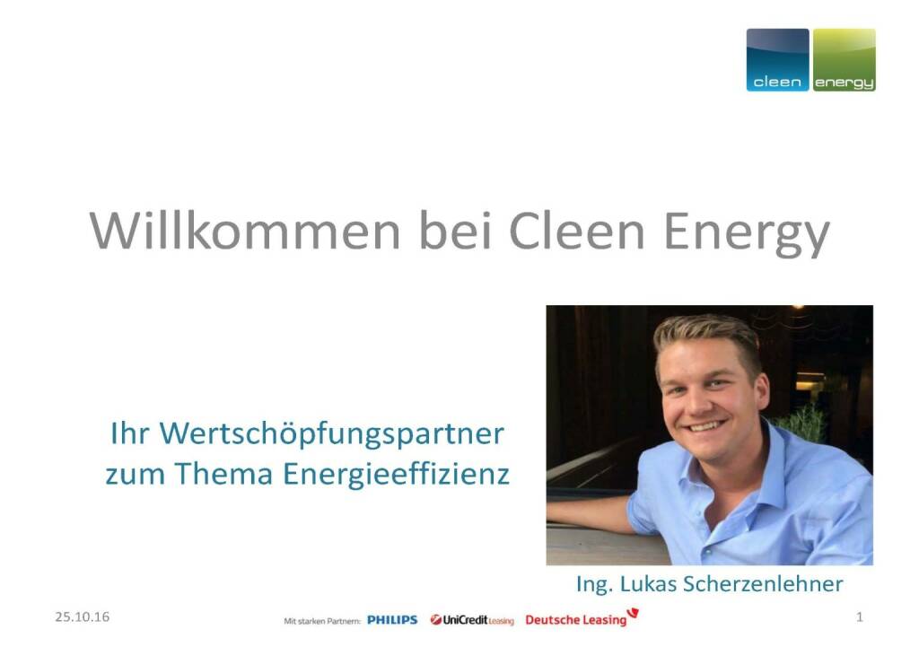 Cleen Energy - Willkommen (25.10.2016) 