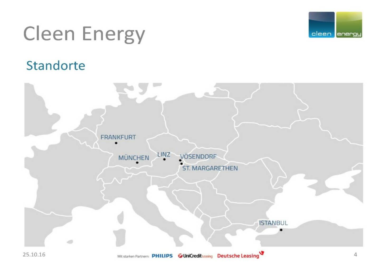 Cleen Energy - Standorte