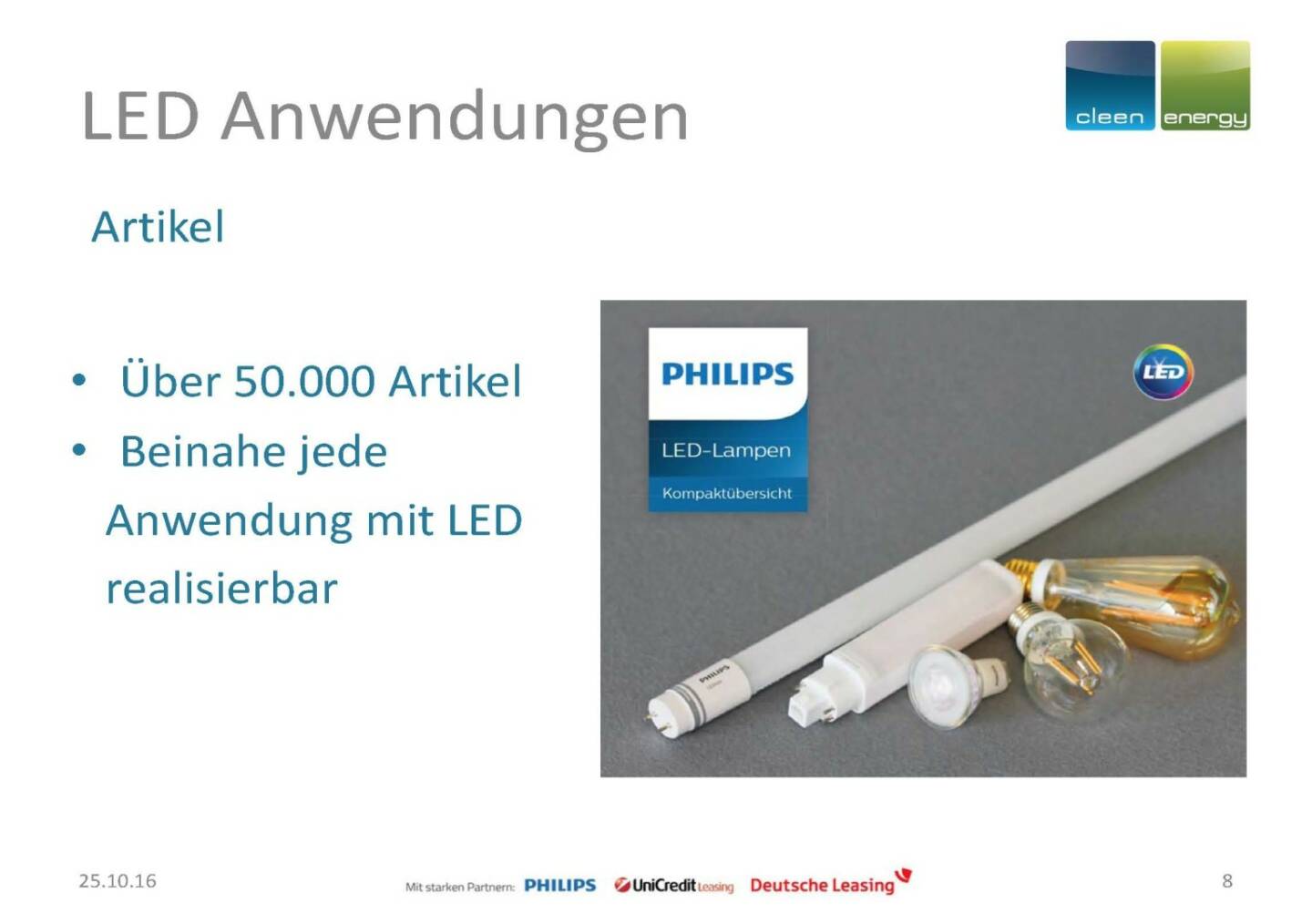 Cleen Energy - LED Anwendungen