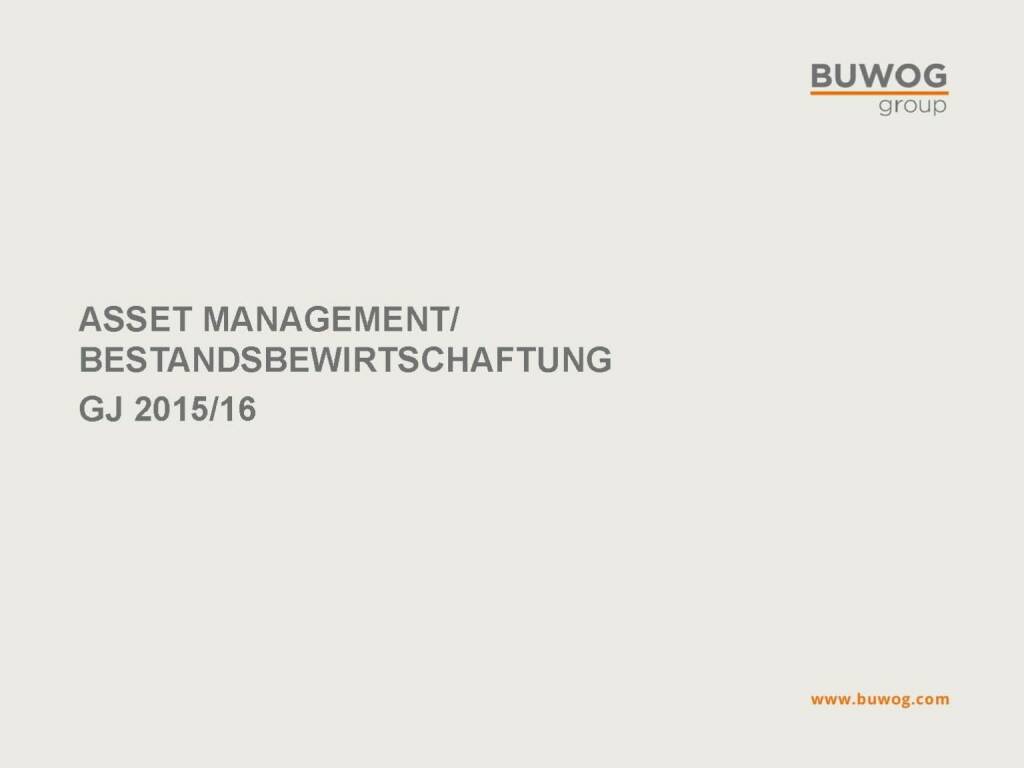 Buwog Group - Asset Management (25.10.2016) 