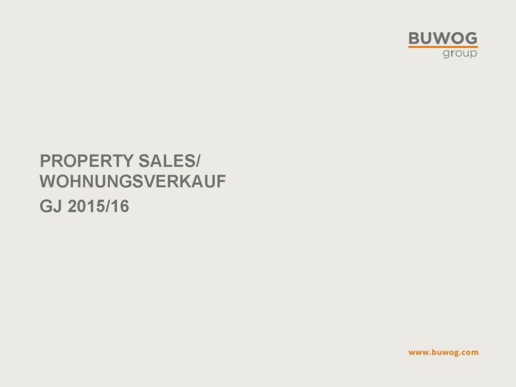 Buwog Group - Property Sales (25.10.2016) 