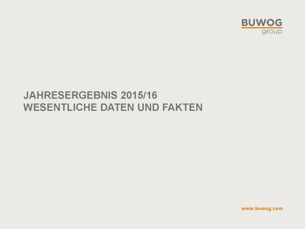 Buwog Group - Jahresergebnis 2015/16 (25.10.2016) 