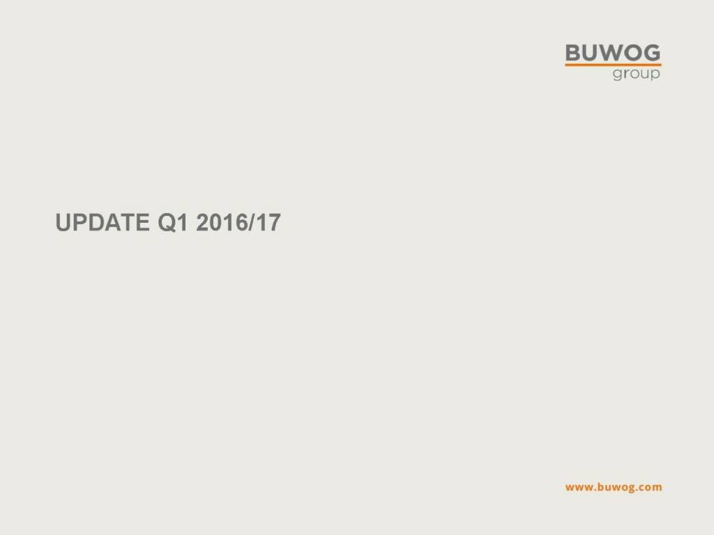 Buwog Group - Update Q1 2016/17 (25.10.2016) 
