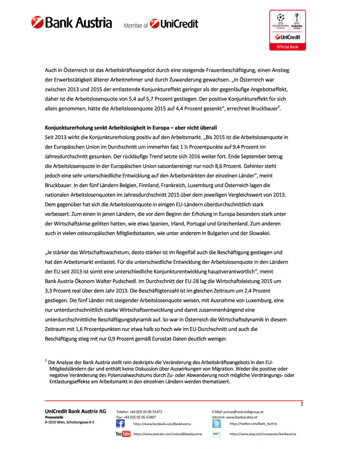 Bank Austria: Arbeitsmarkt, Seite 2/5, komplettes Dokument unter http://boerse-social.com/static/uploads/file_1929_bank_austria_arbeitsmarkt.pdf