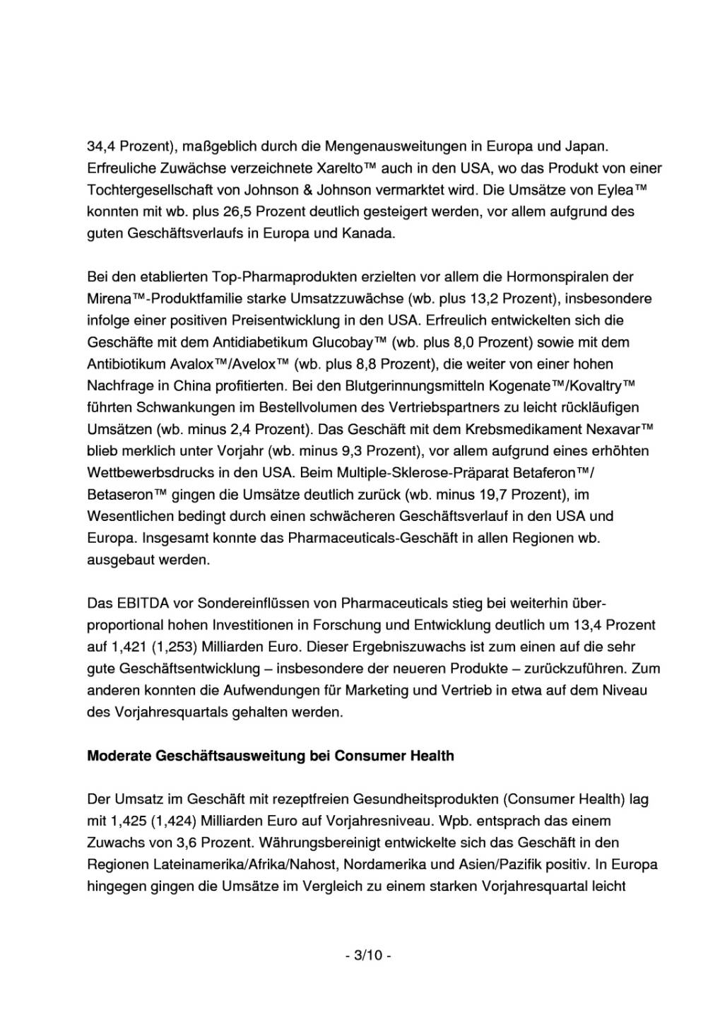 Bayer: Übernahme von Monsanto vereinbart, Seite 3/10, komplettes Dokument unter http://boerse-social.com/static/uploads/file_1934_bayer_ubernahme_von_monsanto_vereinbart.pdf