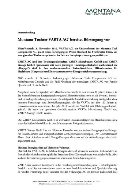 Montana-Tochter Varta AG bereitet Börsengang vor, Seite 1/4, komplettes Dokument unter http://boerse-social.com/static/uploads/file_1960_montana-tochter_varta_ag_bereitet_borsengang_vor.pdf (03.11.2016) 