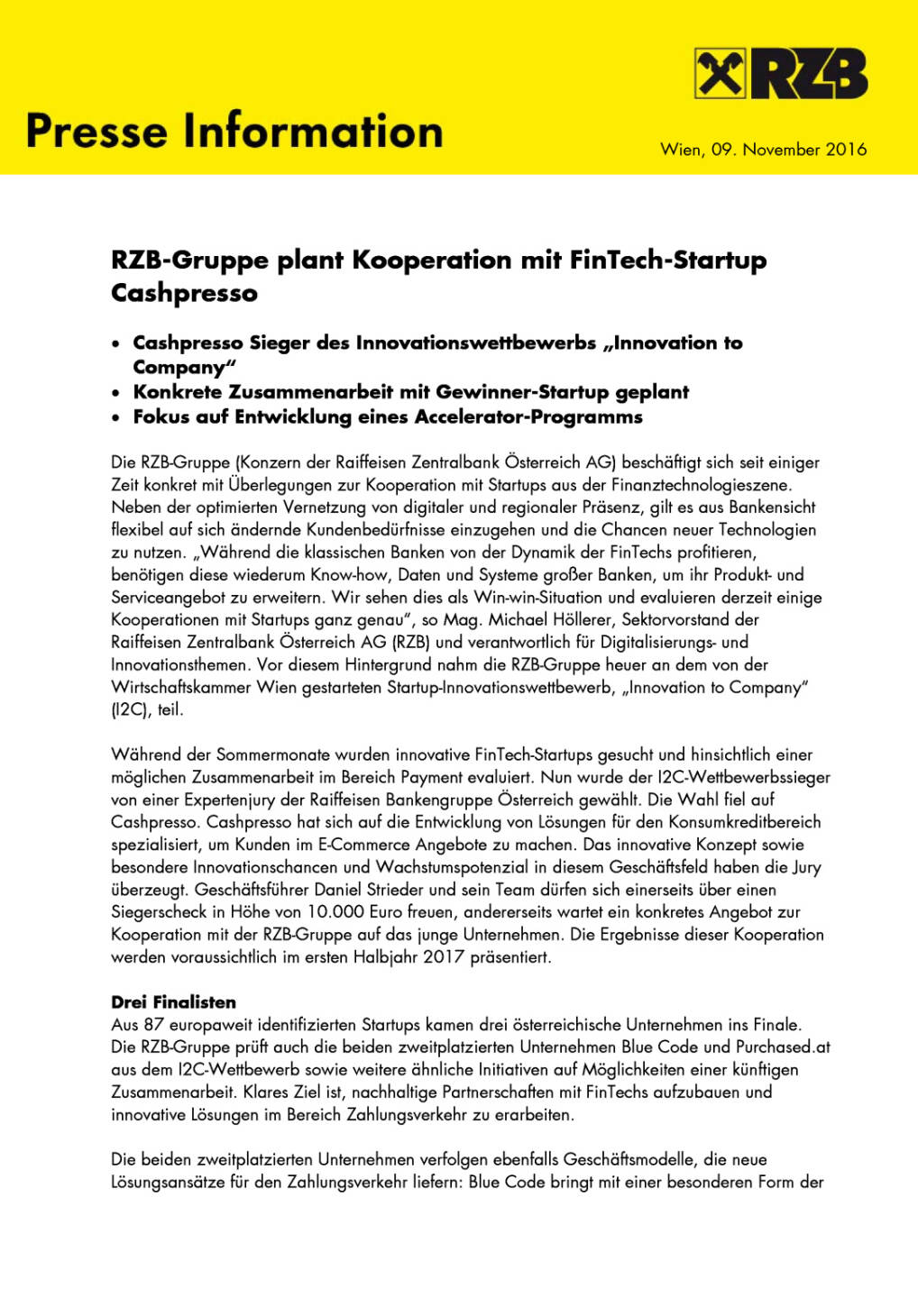 RZB-Gruppe plant Kooperation mit FinTech-Startup Cashpresso , Seite 1/2, komplettes Dokument unter http://boerse-social.com/static/uploads/file_1966_rzb-gruppe_plant_kooperation_mit_fintech-startup_cashpresso.pdf