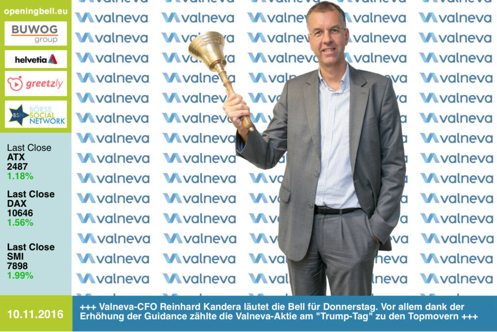 Ergebnis: Valneva-CFO Reinhard Kandera für http://www.openingbell.eu (10.11.2016) 