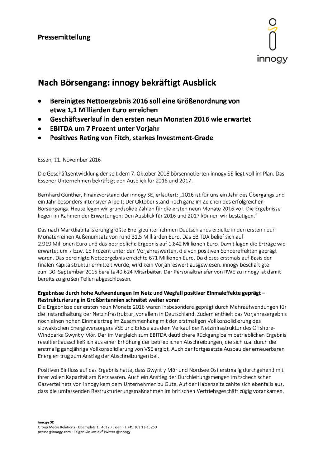 Nach Börsengang: innogy bekräftigt Ausblick, Seite 1/5, komplettes Dokument unter http://boerse-social.com/static/uploads/file_1971_nach_borsengang_innogy_bekraftigt_ausblick.pdf