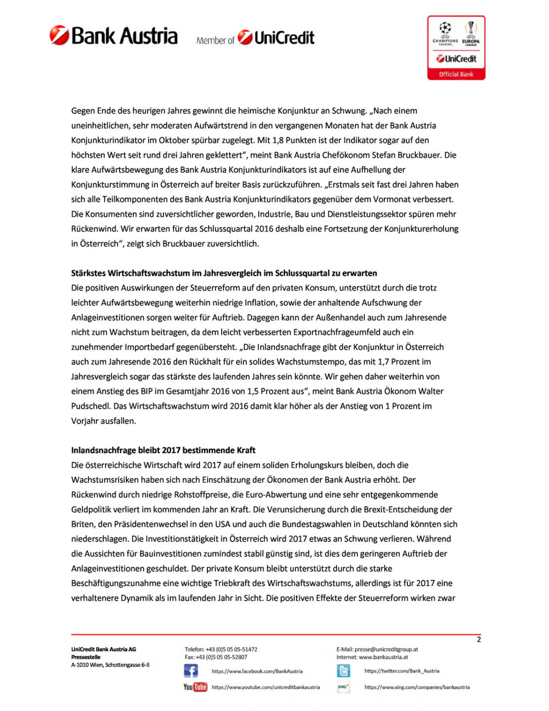 Bank Austira: Konjunktur in Österreich gewinnt zum Jahresende an Fahrt, Seite 2/5, komplettes Dokument unter http://boerse-social.com/static/uploads/file_1976_bank_austria_konjunkturindikator_oktober.pdf