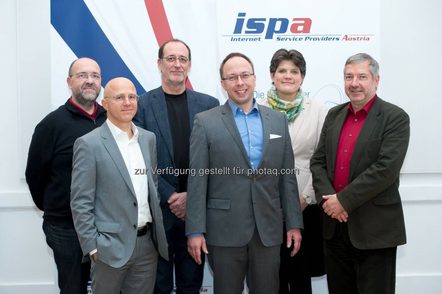 Peter Oskar Miller, Andreas Koman, Martin Prager, Harald Kapper, Natalie Ségur-Cabanac, Christian Panigl; nicht im Bild: Georg Chytil, Kurt Einzinger, Nikolaus Futter: Ispa Internet Service Providers Austria: Wechsel im Ispa Vorstand (C) Ispa/APA-Fotoservice/Hörmandinger